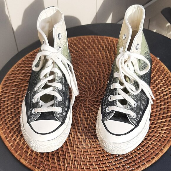 Converse Chuck Taylor 70 High Top Green Ombre Basketball Shoes Unisex W-7 M-5 - Picture 3 of 10